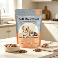 Sachet Doypack Autoportant en BOPP et Feuille d'Aluminium avec Fermeture Éclair, Impression Numérique Personnalisée du Logo, Anti-Odeur, pour Emballage de Bœuf Séché et Friandises pour Animaux, 500g