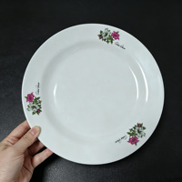 Assiettes en mélamine rondes imprimées fleurs, durables, résistantes au lave-vaisselle, pour restaurant, dîner, fête, pique-nique, vente en gros