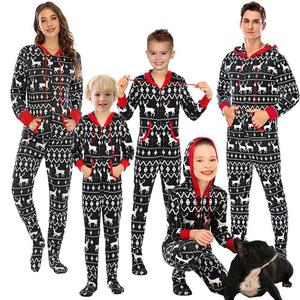 Großhandel Weihnachten Matching Family Pyjamas Nachtwäsche Winter Adult Kid Pyjamas - Product Image 2