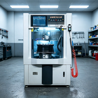 Torno Vertical Automático para Reparación de Llantas de Aleación de Vehículos AWR701VP, Máquina de Reparación de Llantas con Corte de Diamante