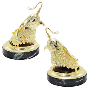 Testa di uccelli con Base in marmo di lusso moderno personalizzato trofeo Souvenir in metallo artigianato trofeo di falco per regali di eventi aziendali - Product Image 6