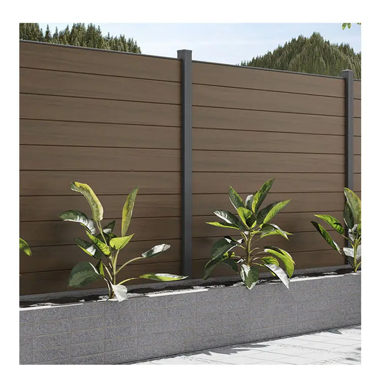 Wholesale Easy Installation privacy fence wpc fence boards home yard garden decorative composite fence panel