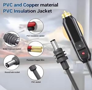 <span class=keywords><strong>12V</strong></span> 24V車のシガレット軽量-DC 5521電源ケーブルスターリンクミニDC 5.5X2.1mm充電ケーブル - Product Image 4