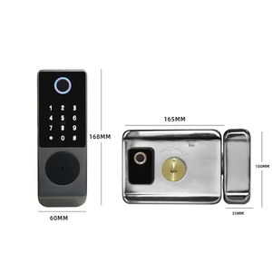 निविड़ अंधकार TTlock वाईफाई एप्लिकेशन को नियंत्रण स्मार्ट रिम ताला इलेक्ट्रॉनिक बॉयोमीट्रिक फिंगरप्रिंट गेट रिम इलेक्ट्रॉनिक पासवर्ड संरक्षित ताला - Product Image 6