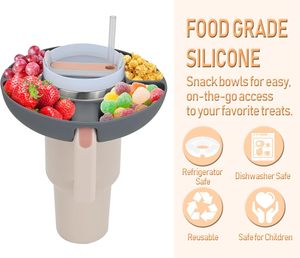 Reusable Silicone Tray for Stanley Cup 40oz Accessory with Ring Kitchen Compatible Snack Container - Product Image 3
