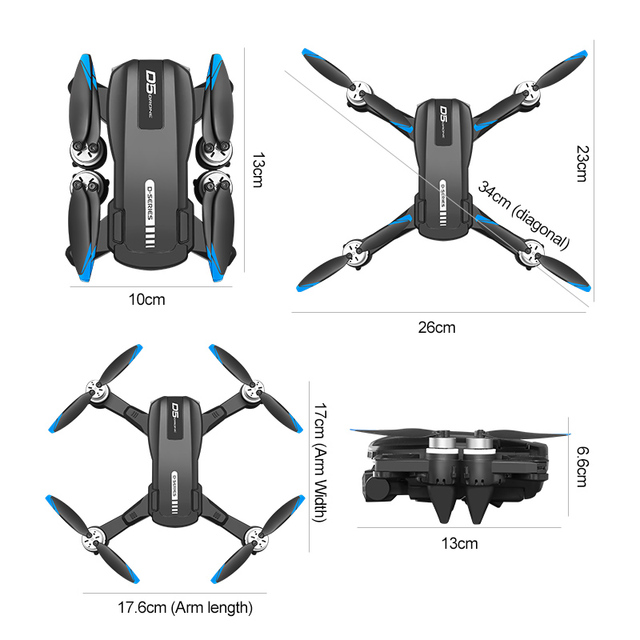 Professional Mini Portable Folding RC Quadcopter Drone 4K Gesture & Remote/APP Control Dual Camera