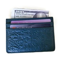 Dompet Kulit Wanita dengan Logo Hewan, Tempat Kartu Kredit, Gaya Jepang, Custom, Asli, Mewah, Tempat Kartu Embos
