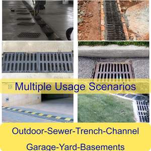 <span class=keywords><strong>Grille</strong></span> de drainage et cadre en <span class=keywords><strong>fonte</strong></span> Divine, couvercle de canal de voie d'accès robuste de classe B, <span class=keywords><strong>grille</strong></span> de drainage de tranchée extérieure avec base - Product Image 4