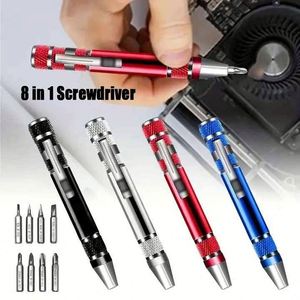 Multi-function <b>Mini</b> 8-in-1 Aluminum Alloy Screwdriver Pen Portable Pocket Precision <b>Kit</b> Repair Fix Set Emergency <b>Tool</b> Set - Product Image 4