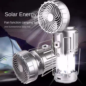 Ventilador de Camping Portátil Recargable 3 en 1, Lámpara Solar LED de Emergencia, Banco de Energía, Linterna para Exteriores, para Uso en Tiendas de Campaña y Senderismo - Product Image 6