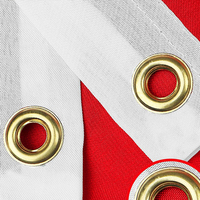 Drapeau canadien promotionnel personnalisé de 150-90 cm, drapeau à agiter à la main avec boucle en cuivre