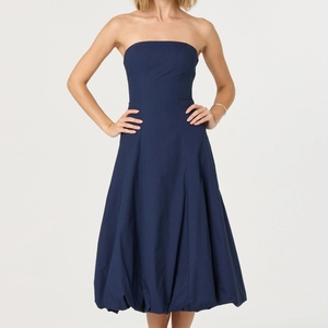 Vestidos de burbujas elegantes personalizables para mujer, estilo informal de verano, escote corazón, con cordones, sin tirantes, cintura Natural, lavable - Product Image 2