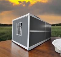 Maison de conteneur pliable portable pour bureau à domicile cuisine chambre ou salle de bain en acier à panneau sandwich