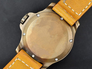 Reloj Automático Mecánico para Hombre <span class=keywords><strong>San</strong></span> <span class=keywords><strong>Martin</strong></span>, de Latón, con Cristal de Zafiro, 30 ATM, Bisel de Latón, Correa de Cuero, Reloj de Buceo Vintage - Product Image 3