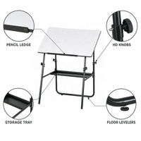 Table de dessin pliable moderne, écologique, durable, sans outil, à angle réglable, pour le dessin et la peinture, idéale pour les meubles scolaires