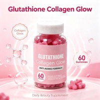 Complément Alimentaire Glutathion Collagène Éclat 60 Gummies pour Adultes – Favorise l'Éclat de la Peau – Personnalisable