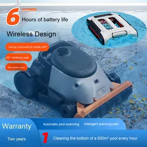 Máquina de succión de piscina <span class=keywords><strong>Robot</strong></span> de limpieza subacuático inalámbrico para escalada en pared inteligente completamente automático - Product Image 6