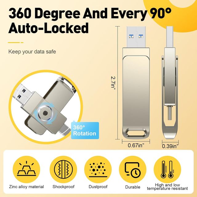 Multifunctional Mobile Phone USB Flash Drive Type-c Dual-connector Storage USB Flash Disk 1TB Dual-purpose Computer Customized