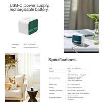 Détecteur de qualité de l'air Qingping WIFI PM2.5 PM10 CO2 Température Lite pour Xiaomi Homekit