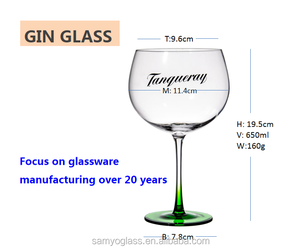 カスタマイズされたロゴ手作りバークリアクリスタルロング茎バルーンGin Glassワインゴブレットグラス - Product Image 4