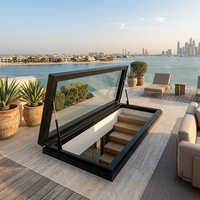 Ventana de Techo de Vidrio y Aluminio Impermeable para Terrazas Residenciales en Europa, Diseño Personalizado para Proyectos de Iluminación Natural