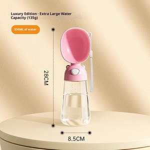 Bouteille d'<span class=keywords><strong>eau</strong></span> portable pour chien avec bol, distributeur d'<span class=keywords><strong>eau</strong></span> <span class=keywords><strong>de</strong></span> voyage pour animaux <span class=keywords><strong>de</strong></span> compagnie à un bouton, anti-fuite, sans BPA, PP+PC, détachable, facile à nettoyer - Product Image 4