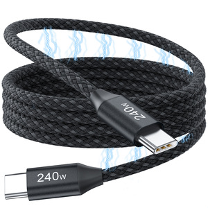 Cable de Video Magnético Tipo-C, Compatible con Duplicación de Pantalla 4K HD, Transferencia de Datos de Alta Velocidad de 20 Gbps, Diseño Trenzado Autoenrollable - Product Image 2