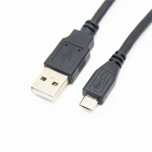 Vente en gros câble micro usb court USB 2.0 type A mâle vers micro 5p cordon de câble d'extension d'alimentation de données