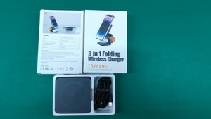 Nhà Máy 15W 3-Trong-1 Nhanh Chóng Sạc Không Dây Từ Có Thể Gập Lại Cho <span class=keywords><strong>Qi</strong></span> Trạm Sạc Với Iphone Chủ Sở Hữu Và Chủ Sở Hữu Đồng Hồ Cho Trav - Product Image 5