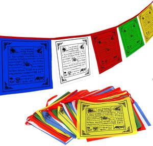 100% полиэстер, 90x150 см, тибетские банданы, летающие тибетские Молитвенные флаги - Product Image 1