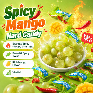 Caramelle al Mango Piccanti Verdi, Caramelle Dure Ripiene di Gocce di Peperoncino, Stile Messicano, Dolce e Piccante, Confezione Grande - Product Image 1