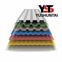 Fabricant PPGI Galvanisé Fer Ondulé Acier Couleur Enduit 0.55mm Panneau de Toit Ondulé Prépeint Panneau de Toit Ondulé