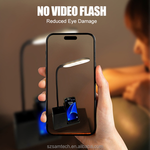 Multifunctional Wireless Charger Pen Holder with LED Desk <strong>Lamp</strong> Certified 15W Fast <strong>Charge</strong>, CE/FCC/RoHS (Black/White) - Product Image 6