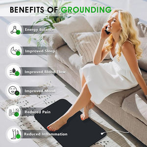 Alfombrilla de Conexión a Tierra Conductiva de 60*90CM, Alfombrilla de Yoga con Cable de 15 pies para Dormir Mejor, Alivio del Dolor, Descarga Estática <span class=keywords><strong>en</strong></span> <span class=keywords><strong>el</strong></span> <span class=keywords><strong>Trabajo</strong></span> - Product Image 3