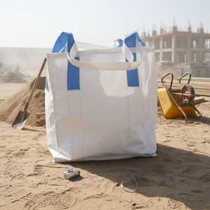 मोयान चार आधा क्रेन फीडिंग पोर्ट पीपी पुनर्नवीनीकरण 1 टन बड़े थोक बैग कंटीकल नीचे पूरी तरह से बेल्ट वाले लूप निर्माण निर्माण रेत - Product Image 1