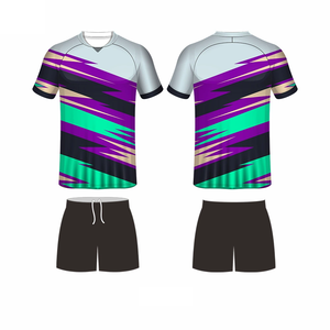 Uniforme de Fútbol Corto Transpirable de Secado Rápido de Alta Calidad al por Mayor de Fábrica, 100% Poliéster, Impresión por Transferencia de Calor Personalizada para Adultos - Product Image 2