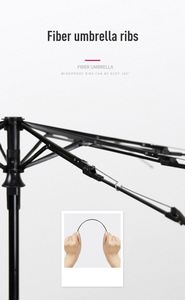 Parapluie publicitaire pliant 3 sections, entièrement automatique, coupe-vent, portable et personnalisable – Prix abordable - Product Image 3
