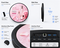 Pantalla LCD Redonda de 23.6 Pulgadas, 1500nits, RK3568, Android 11, Pantalla Circular para Publicidad Comercial, Montaje en Pared para Empresas