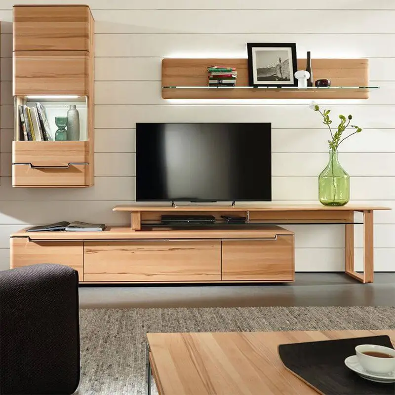 Nuovo modello di ingegneria Standard a buon mercato all'ingrosso Tv Stand Cabinet moderno legno 60 pollici