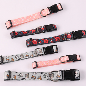 Auf Lager Polyester Hundehalsband Geringe Mindestbestellmenge Günstige Langlebige Kunststoffschnalle Sublimiertes Blanko Weiches Gepolstertes Halsband für Kleine Hunde - Product Image 3