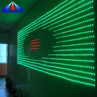 Cortina de tiras LED programables, pantalla de tiras LED digital, pantalla LED