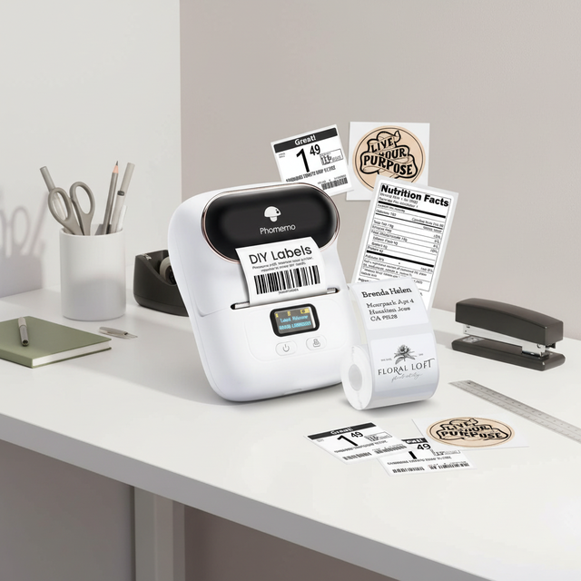 Thermal Sticker Printer 20-50mm M110 Label Maker Portable Handheld for IOS Compatible QR Code USB/ Stock 1-Year Warranty
