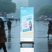 Affichage publicitaire mobile extérieur autoportant