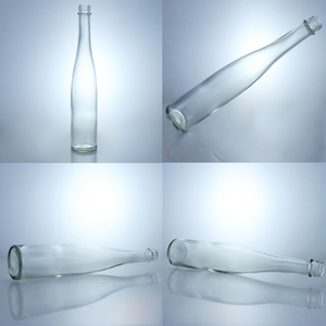 Mảnh mai chai thủy tinh cho nước khoáng nước trái cây đồ uống đồ uống 380ml 350ml vòng hình dạng rỗng Ice <span class=keywords><strong>Wine</strong></span> Bottle với vít <span class=keywords><strong>cap</strong></span> - Product Image 2