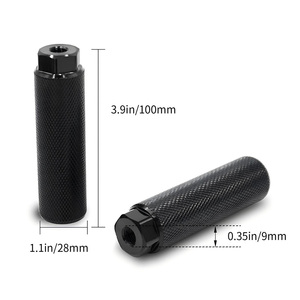 Repose-pieds en aluminium de bonne qualité, 2 paires de repose-pieds en alliage d'aluminium pour BMX, VTT, compatibles avec les vélos à axe arrière de 3/8 pouce - Product Image 3