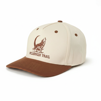 Gorra de Béisbol Personalizada de Perfil Alto y Estructurada de 5 Paneles con Cierre a Presión, Gorra de Sarga de Algodón de Dos Tonos con Logotipo Bordado Plano
