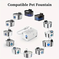 Pompe de fontaine à eau automatique pour animaux de compagnie (chats et chiens) avec accessoire de bol de remplacement ultra-silencieux, submersible, USB, IPX8, CE, 28 dB