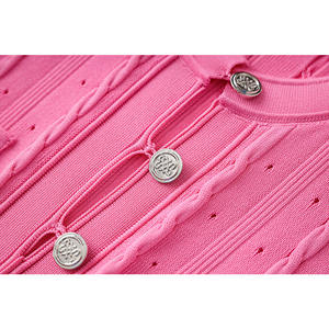 Nuovo <span class=keywords><strong>abito</strong></span> <span class=keywords><strong>in</strong></span> <span class=keywords><strong>maglia</strong></span> a manica corta autunno inverno Design da donna con bottone rosa <span class=keywords><strong>rosso</strong></span> elastico tinta unita elegante <span class=keywords><strong>abito</strong></span> Midi - Product Image 4