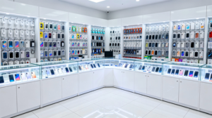 Accessori per telefoni cellulari <span class=keywords><strong>vetrina</strong></span> <span class=keywords><strong>vetrina</strong></span> in vetro <span class=keywords><strong>con</strong></span> LED pesante per negozi e centri commerciali - Product Image 4