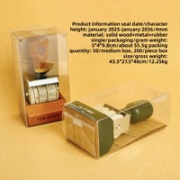 Kit DIY en bois de style coréen rétro et énergique pour tampon à rouleau avec marquage d'événements, fabriqué en Chine